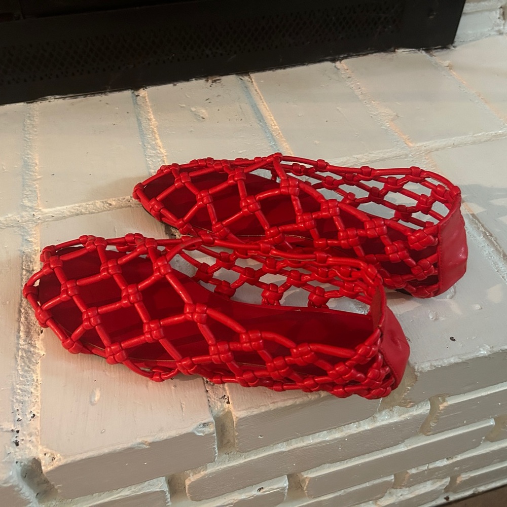 Red Women's Woven jelly shoes